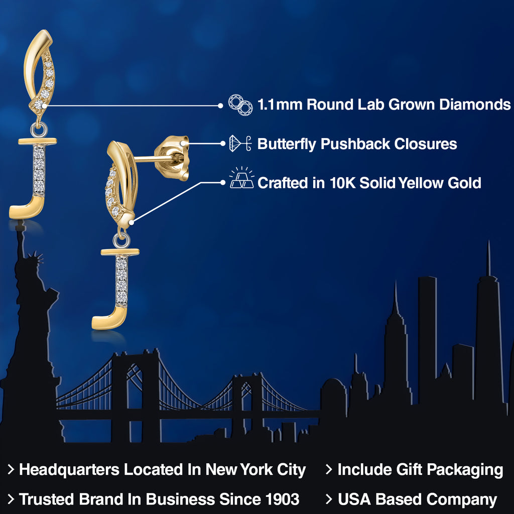 Earrings in 925 Sterling Silver and 10K Yellow Gold