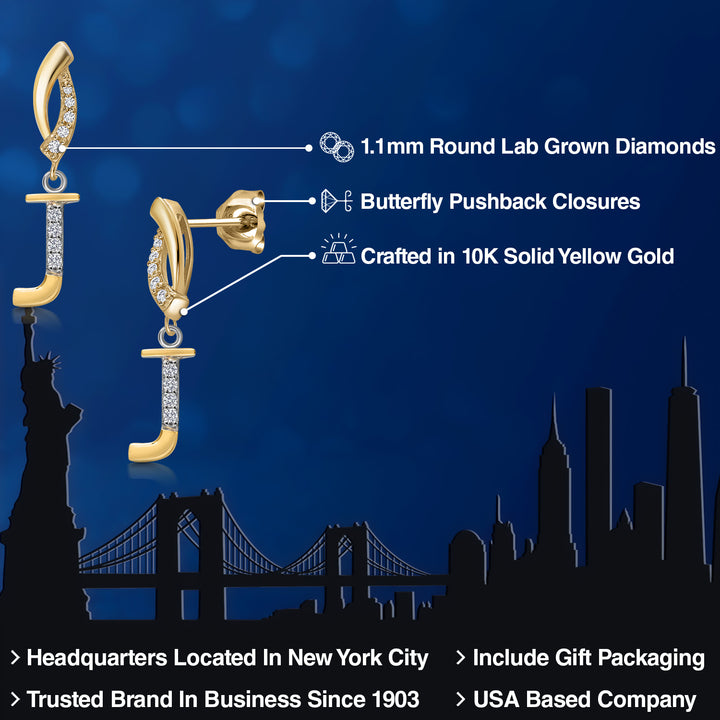 Earrings in 925 Sterling Silver and 10K Yellow Gold
