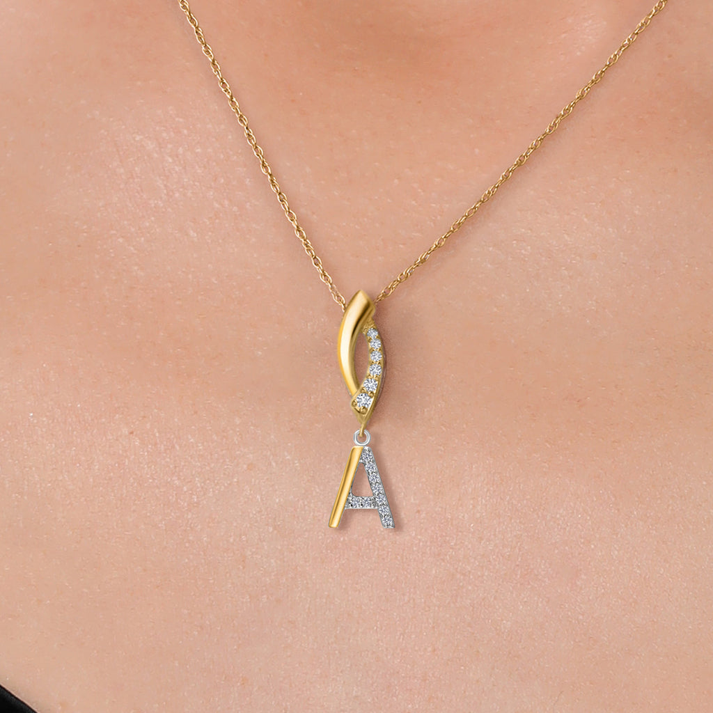 Pendant in 925 Sterling Silver and 10K Yellow Gold