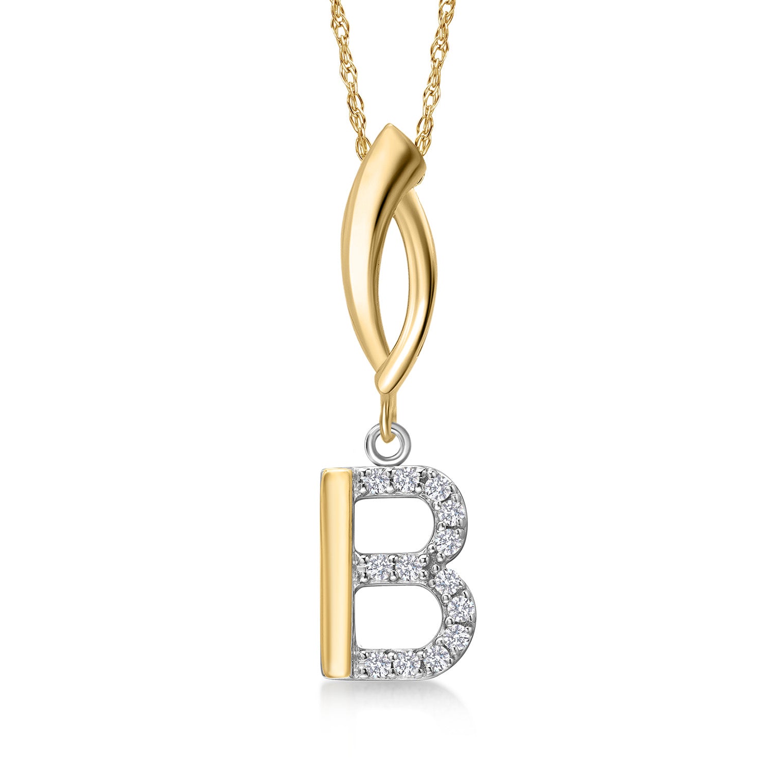 Pendant in 925 Sterling Silver and 10K Yellow Gold
