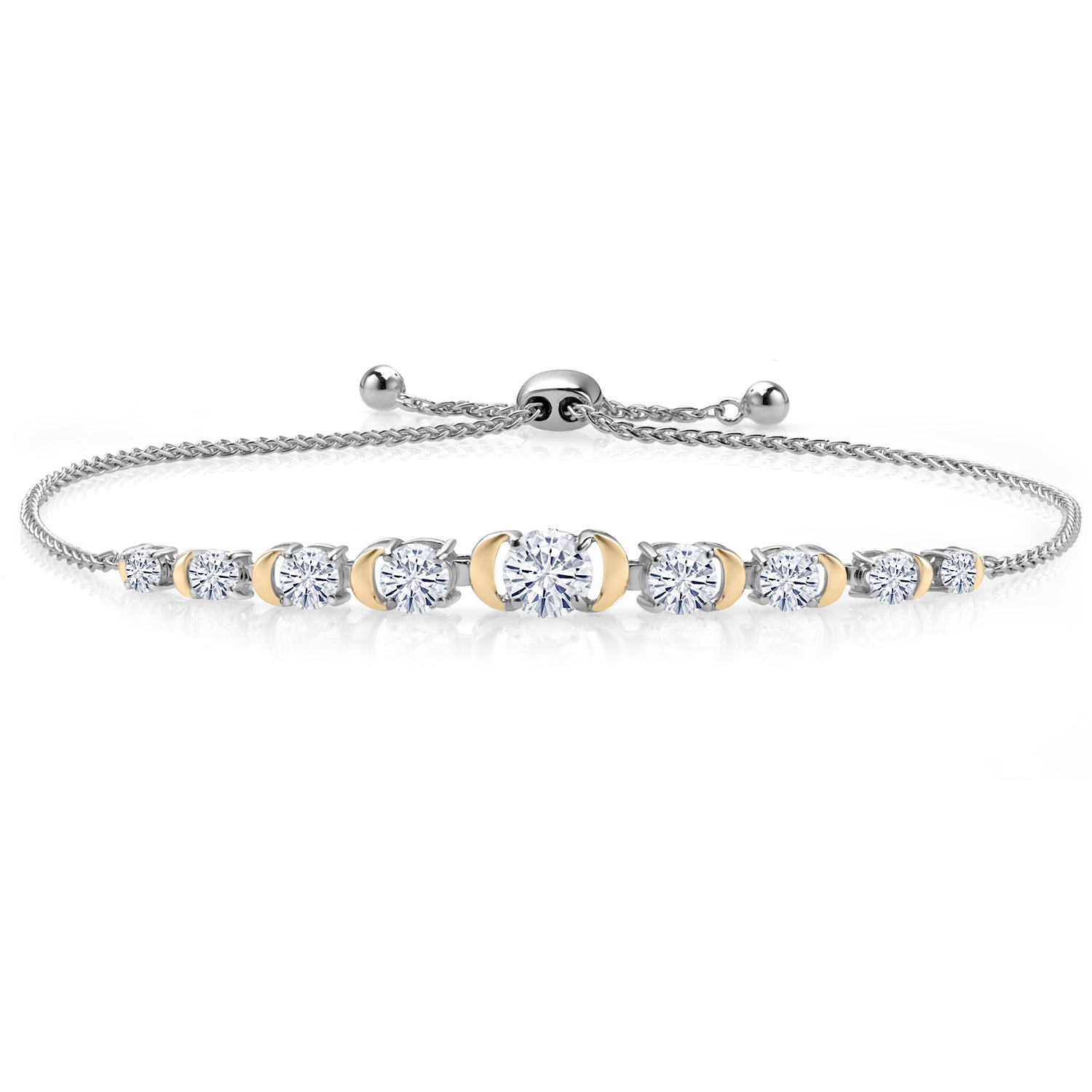 Bracelet in 925 Sterling Silver and 10K Yellow Gold