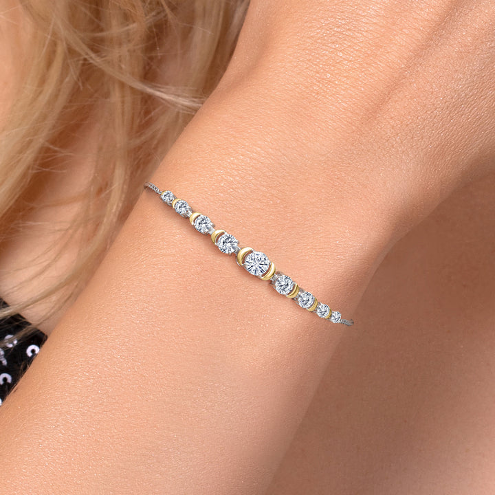 Bracelet in 925 Sterling Silver and 10K Yellow Gold