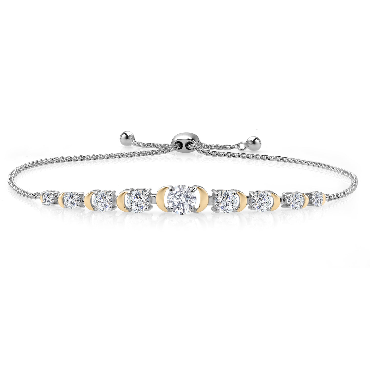 Bracelet in 925 Sterling Silver and 10K Yellow Gold