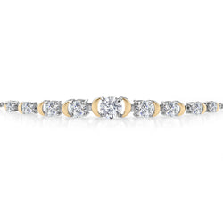 Bracelet in 925 Sterling Silver and 10K Yellow Gold