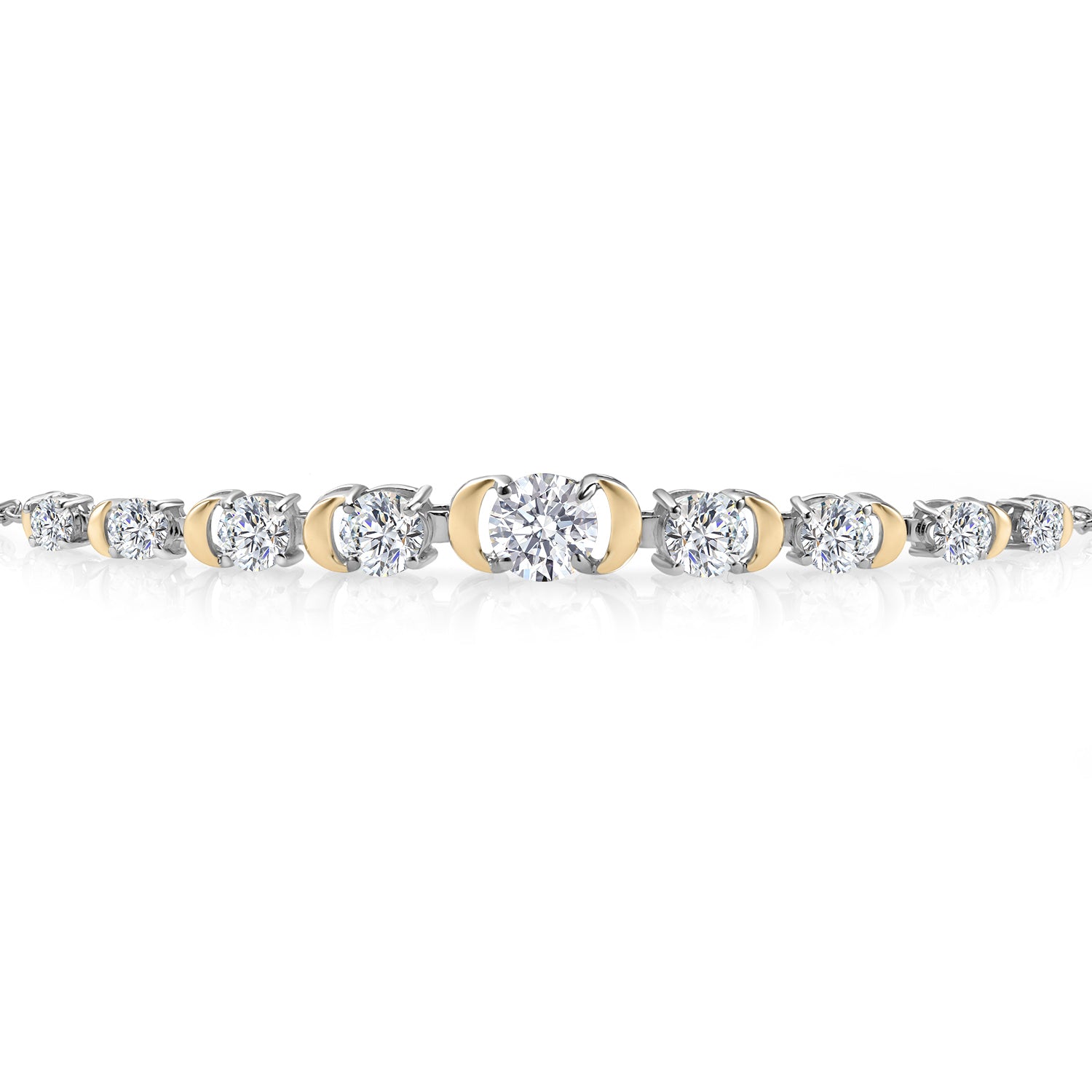 Bracelet in 925 Sterling Silver and 10K Yellow Gold