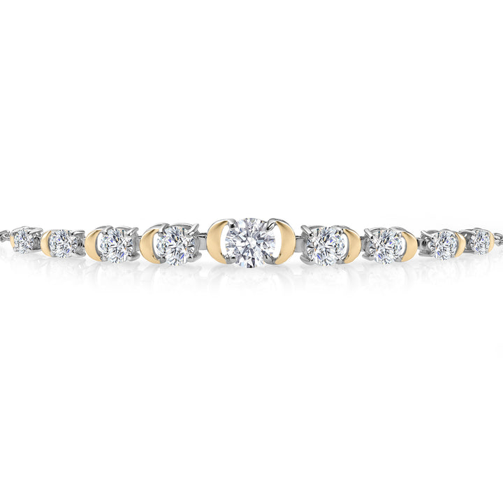 Bracelet in 925 Sterling Silver and 10K Yellow Gold