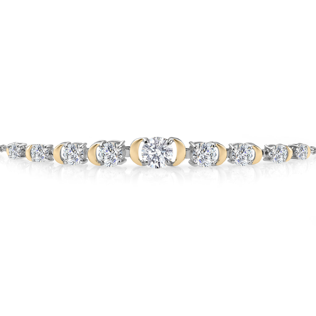 Bracelet in 925 Sterling Silver and 10K Yellow Gold