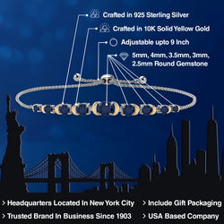 Bracelet in 925 Sterling Silver and 10K Yellow Gold