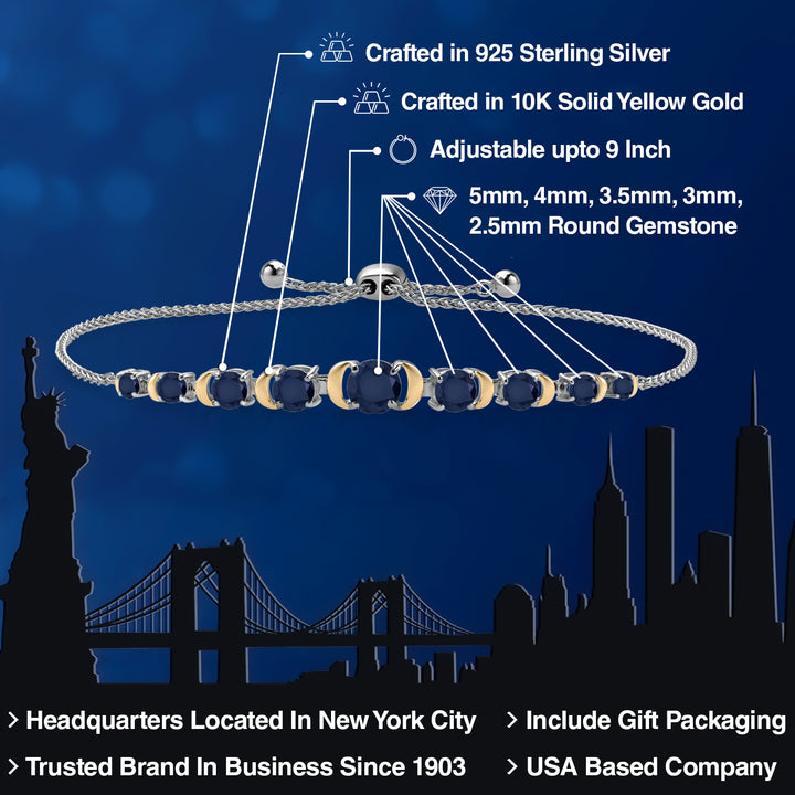 Bracelet in 925 Sterling Silver and 10K Yellow Gold