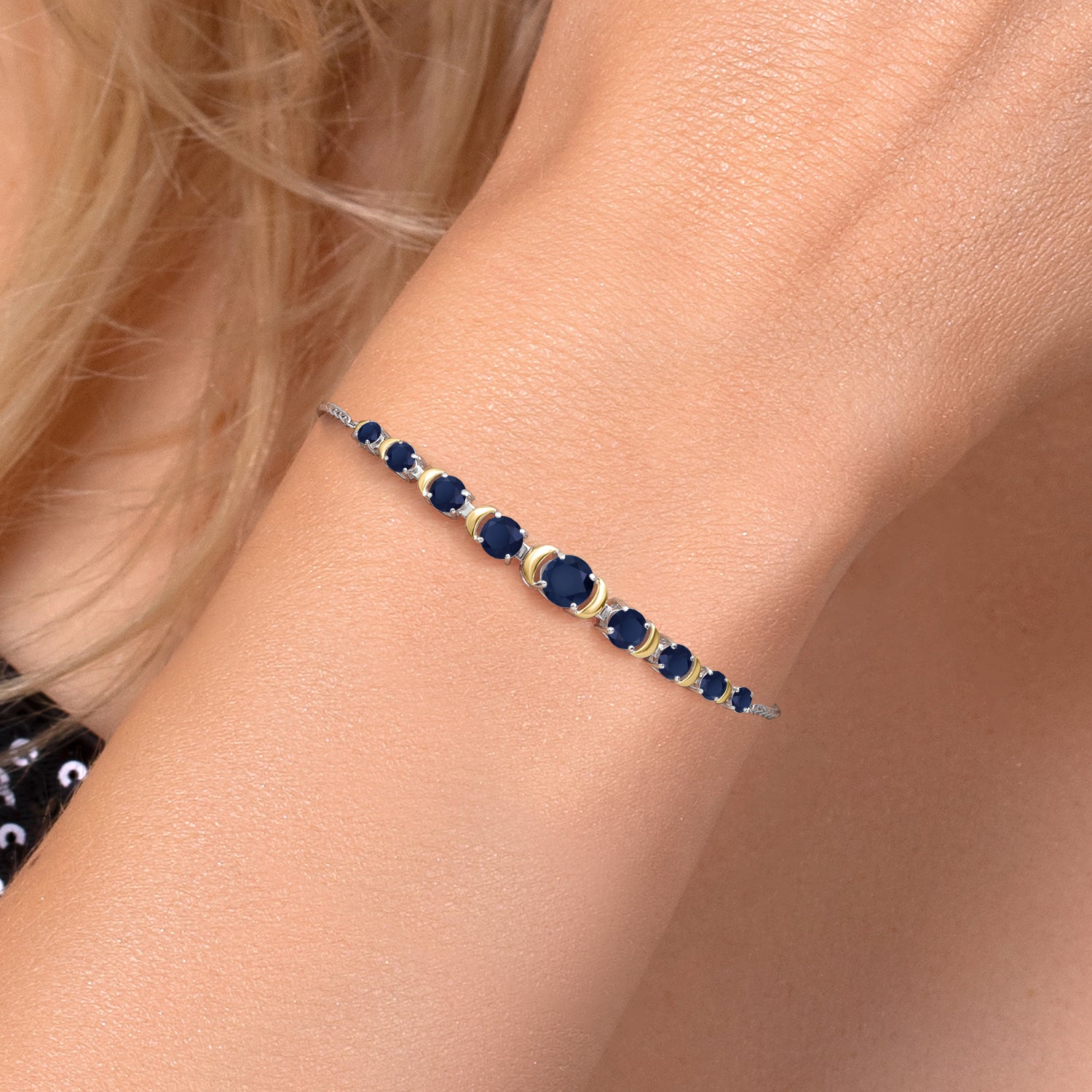 Bracelet in 925 Sterling Silver and 10K Yellow Gold