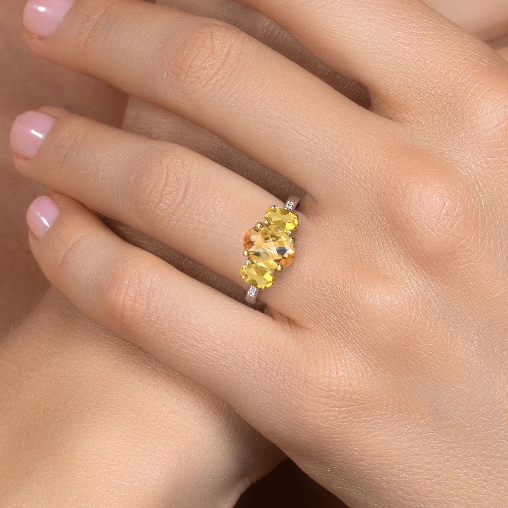 Ring in 925 Sterling Silver and 10K Yellow Gold