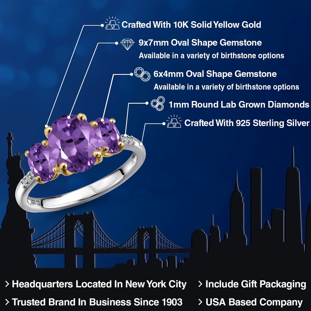Ring in 925 Sterling Silver and 10K Yellow Gold