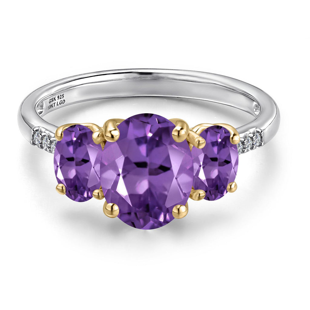 Ring in 925 Sterling Silver and 10K Yellow Gold