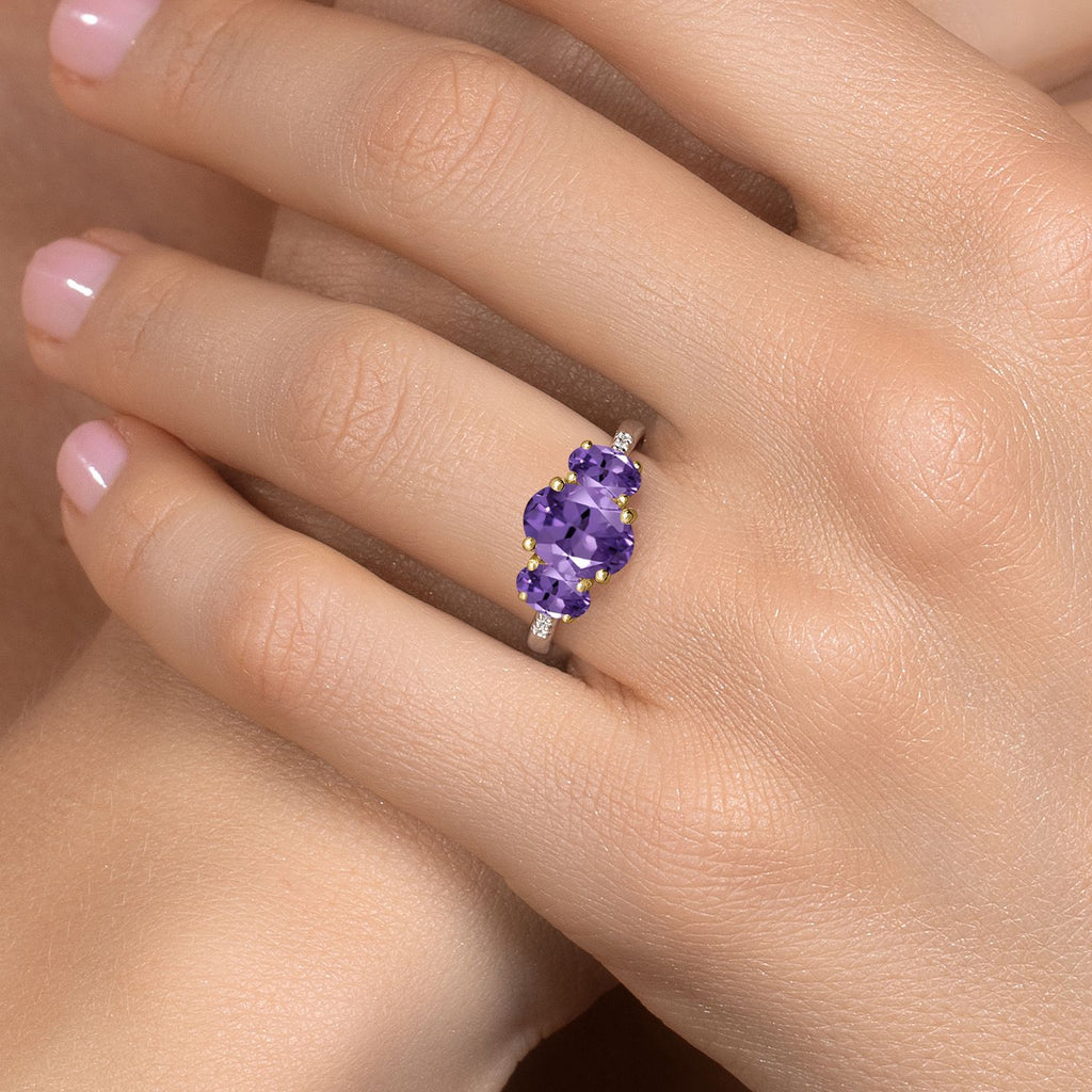 Ring in 925 Sterling Silver and 10K Yellow Gold