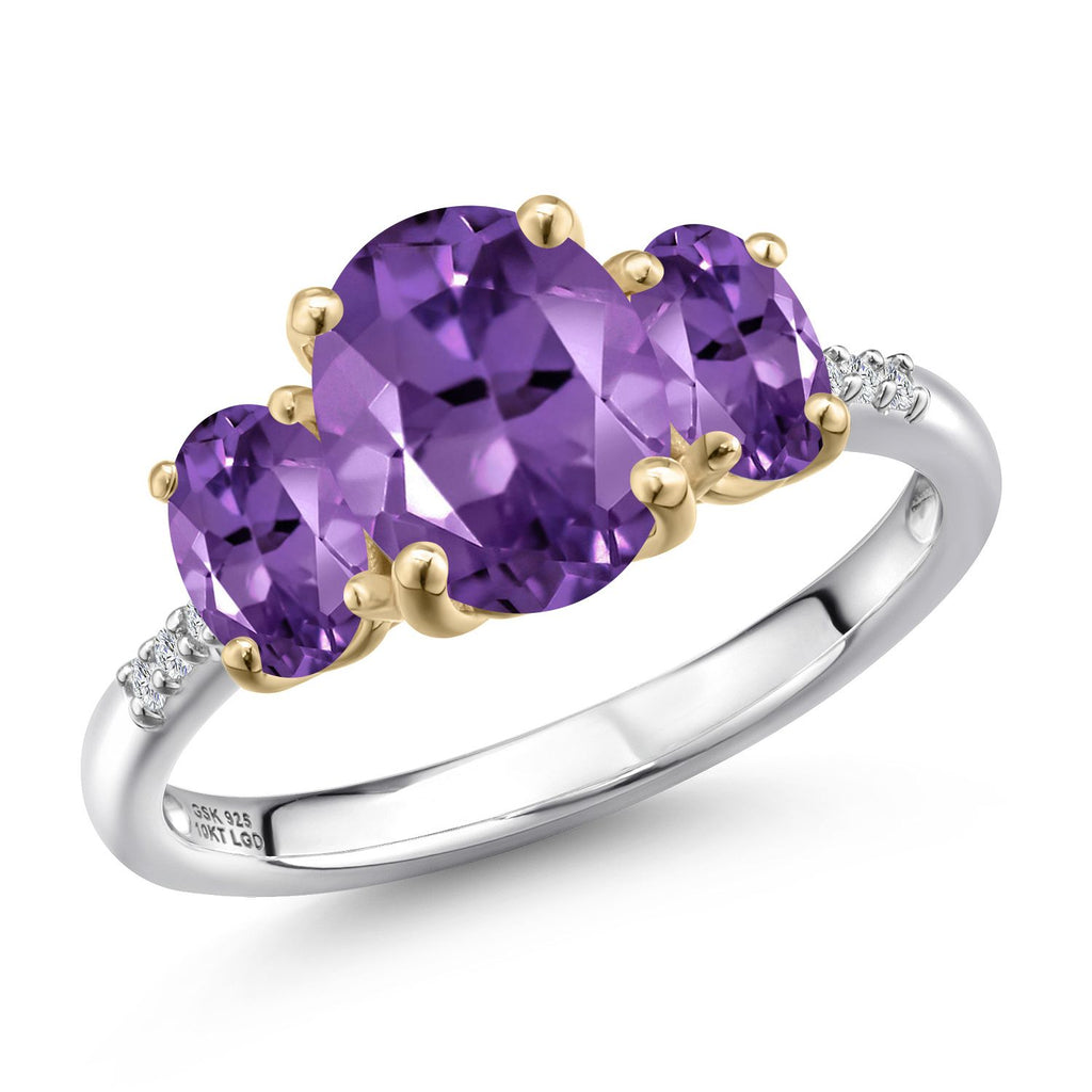 Ring in 925 Sterling Silver and 10K Yellow Gold