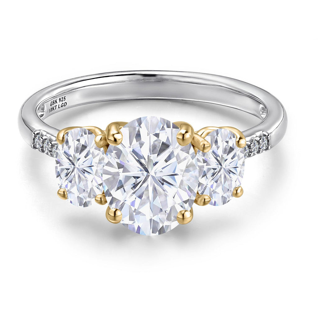 Ring in 925 Sterling Silver and 10K Yellow Gold