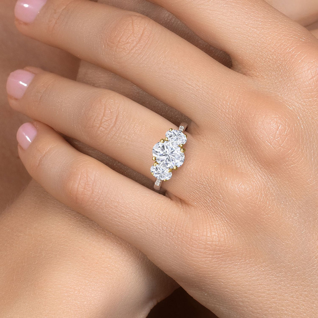 Ring in 925 Sterling Silver and 10K Yellow Gold