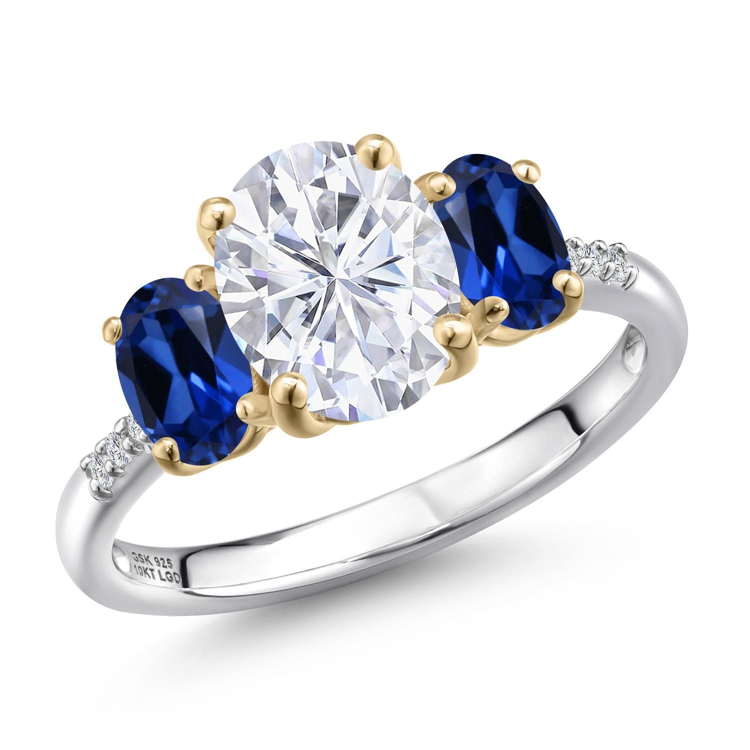 5_Ring in 925 Sterling Silver and 10K Yellow Gold