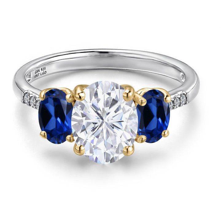 Ring in 925 Sterling Silver and 10K Yellow Gold