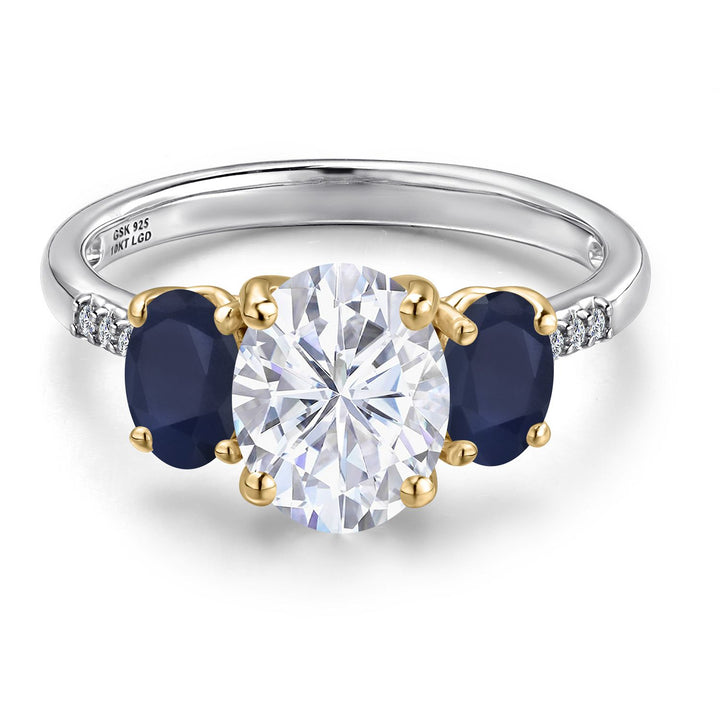 Ring in 925 Sterling Silver and 10K Yellow Gold