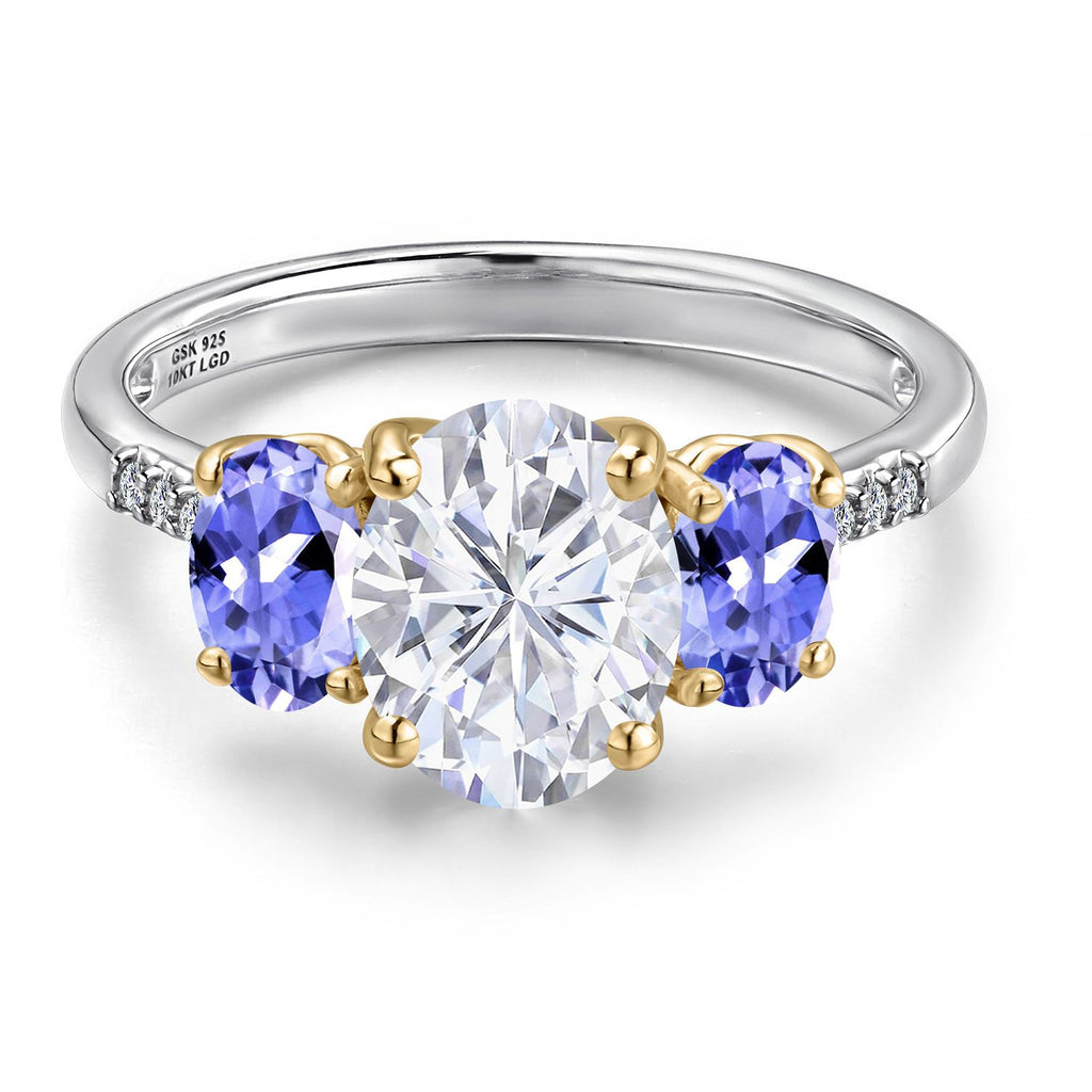 Ring in 925 Sterling Silver and 10K Yellow Gold