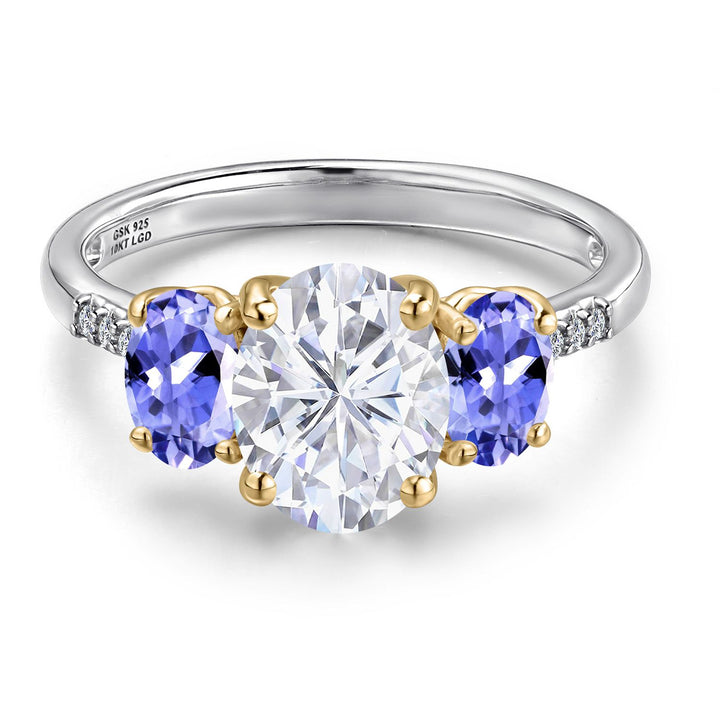 Ring in 925 Sterling Silver and 10K Yellow Gold