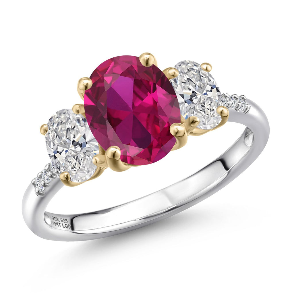 Ring in 925 Sterling Silver and 10K Yellow Gold
