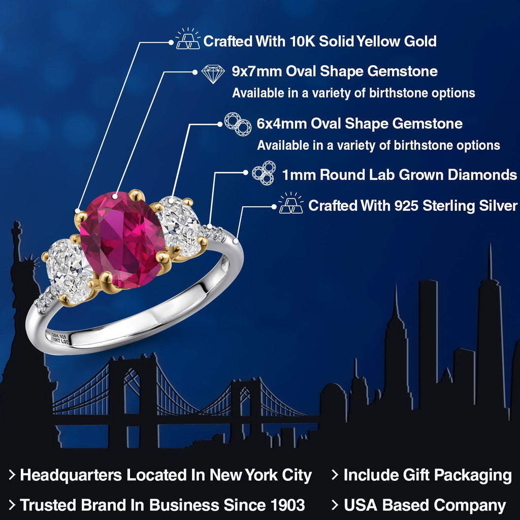 Ring in 925 Sterling Silver and 10K Yellow Gold