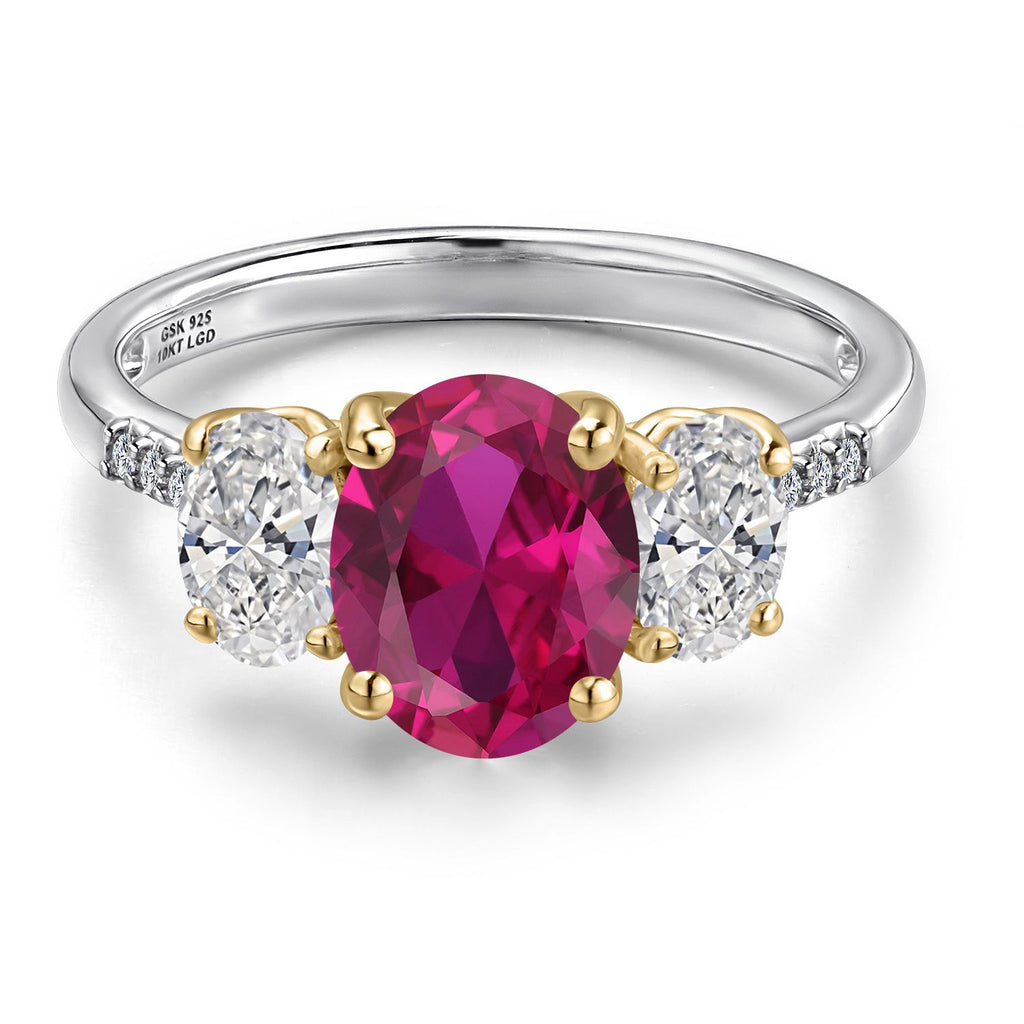 Ring in 925 Sterling Silver and 10K Yellow Gold
