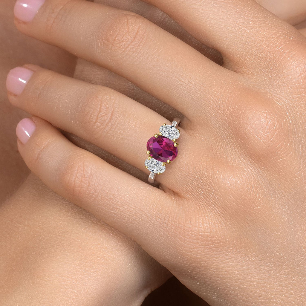 Ring in 925 Sterling Silver and 10K Yellow Gold
