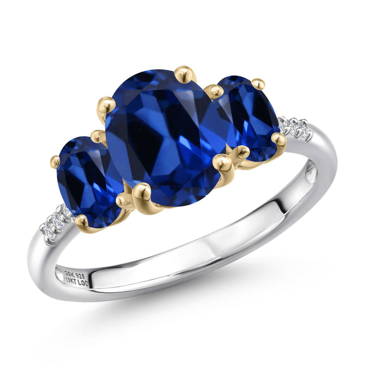 Ring in 925 Sterling Silver and 10K Yellow Gold