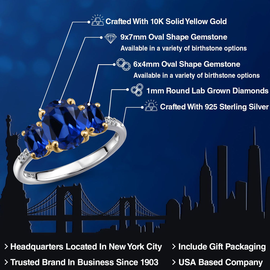 Ring in 925 Sterling Silver and 10K Yellow Gold