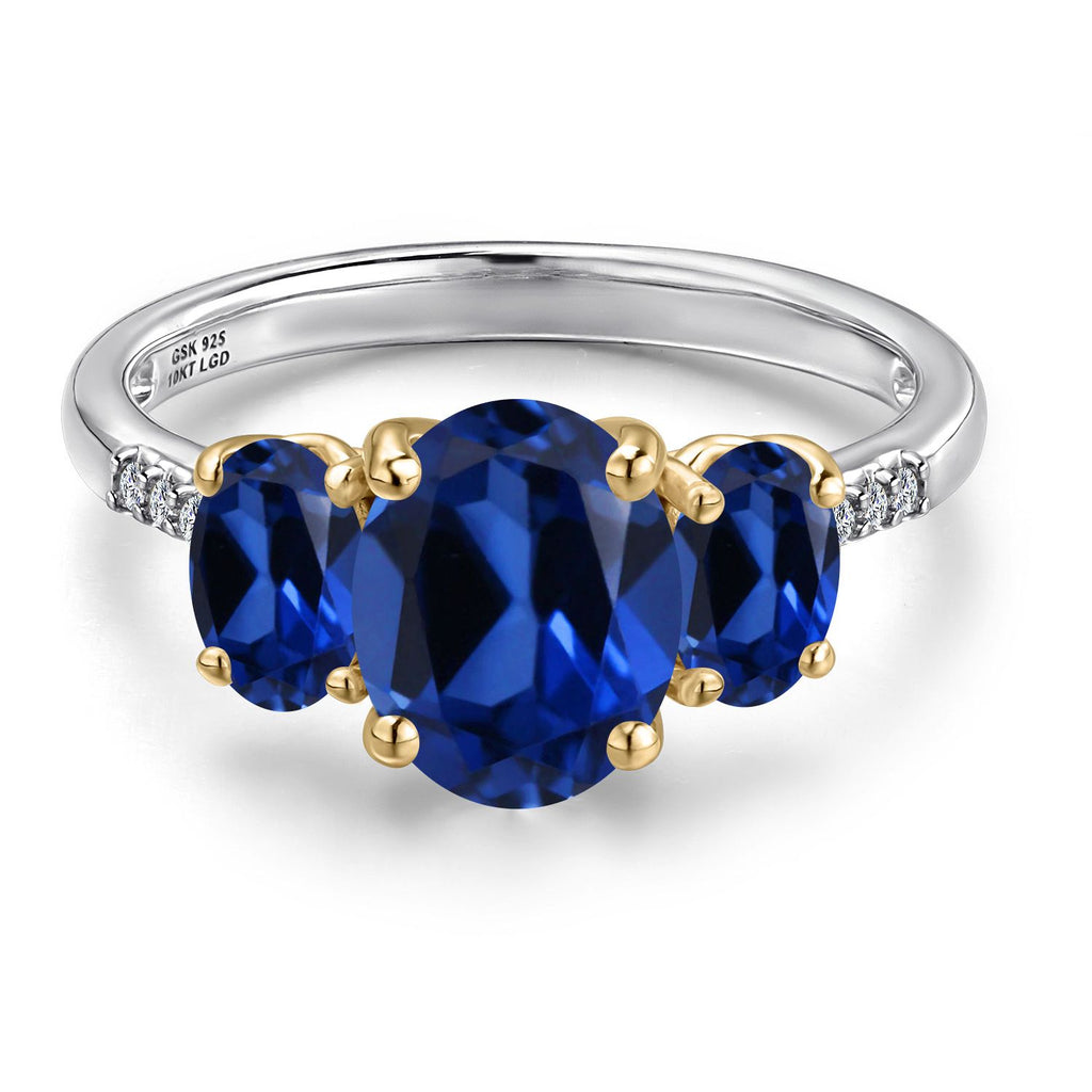 Ring in 925 Sterling Silver and 10K Yellow Gold