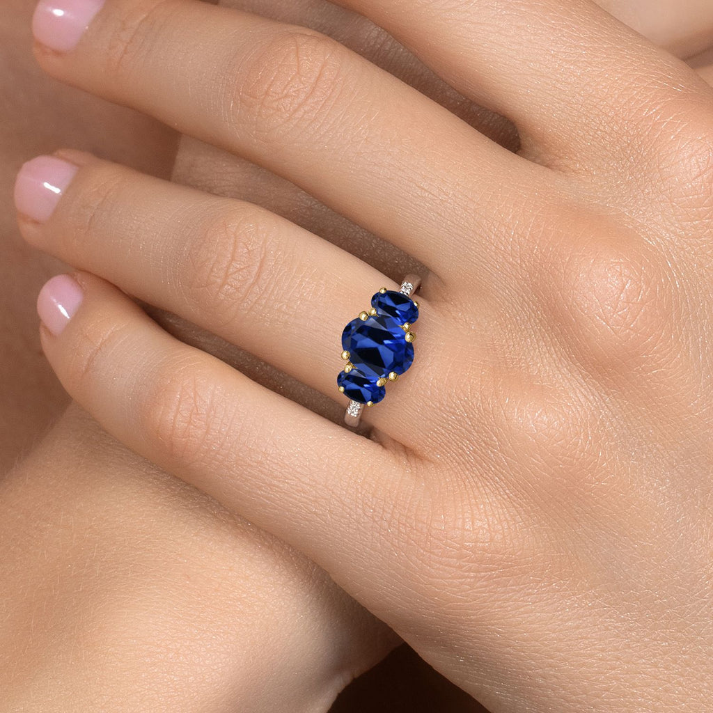 Ring in 925 Sterling Silver and 10K Yellow Gold