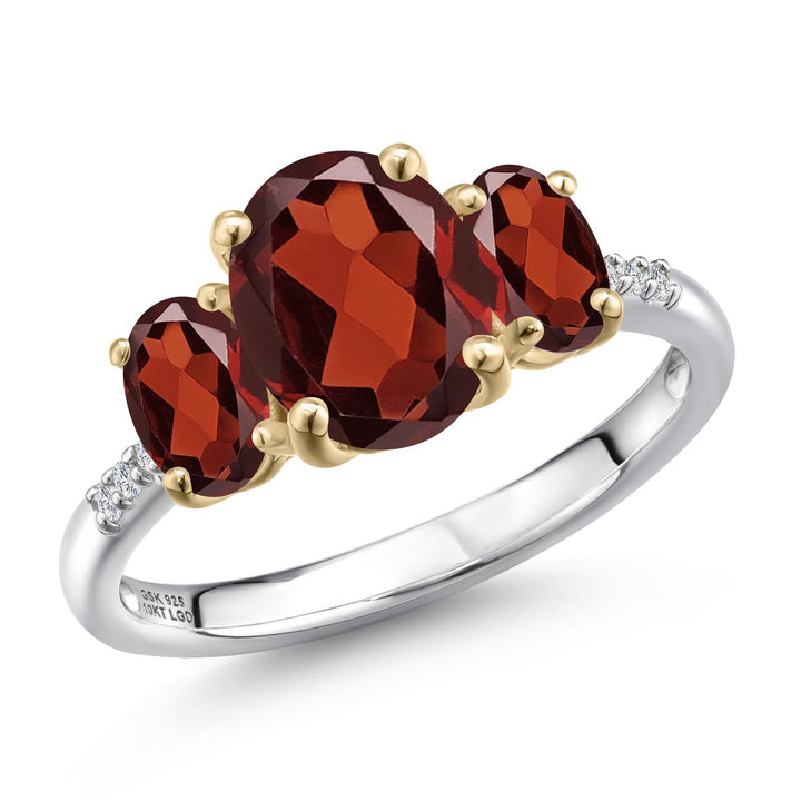 Ring in 925 Sterling Silver and 10K Yellow Gold