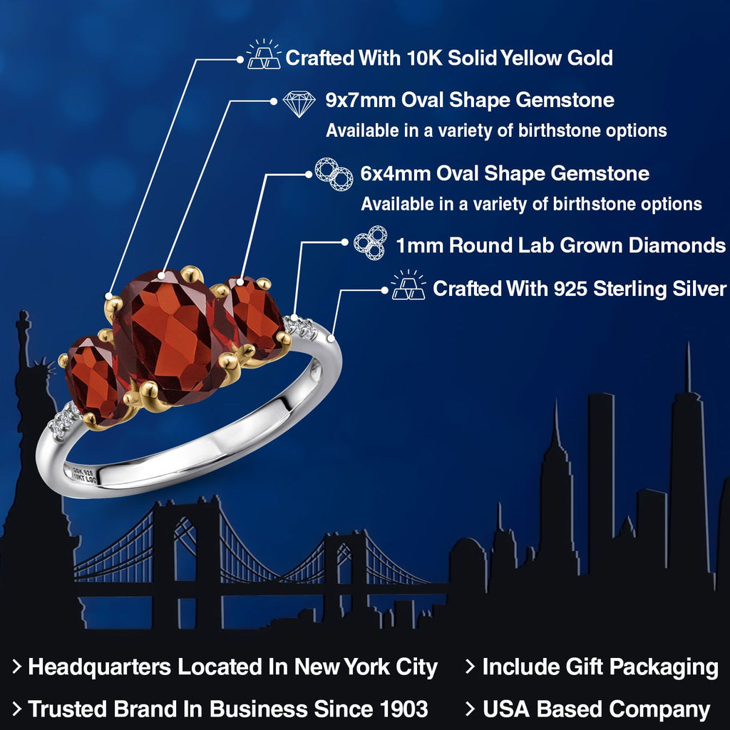 Ring in 925 Sterling Silver and 10K Yellow Gold