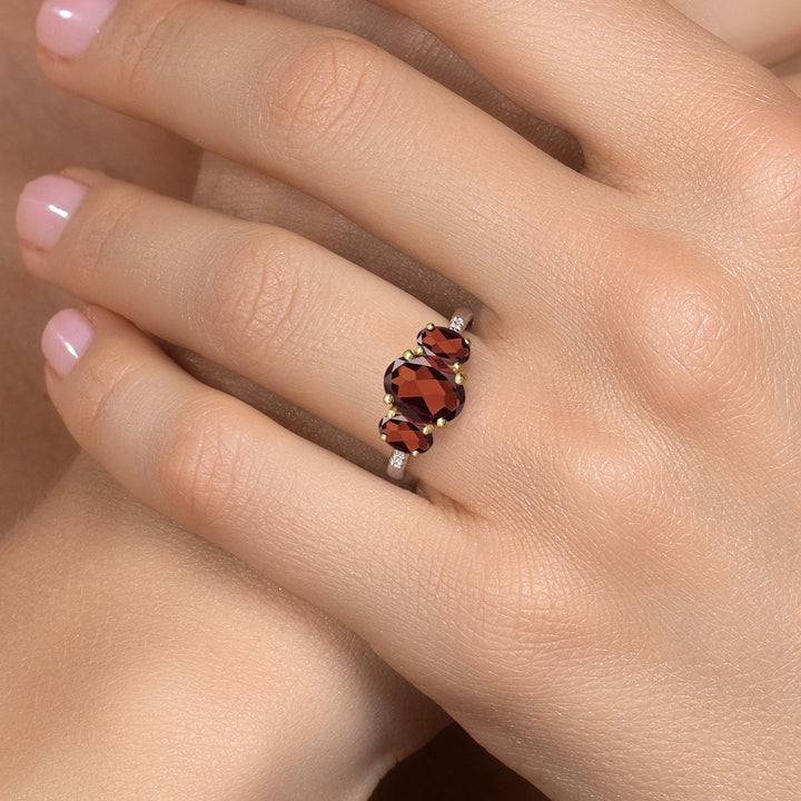 Ring in 925 Sterling Silver and 10K Yellow Gold