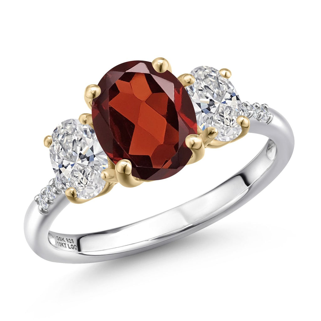 Ring in 925 Sterling Silver and 10K Yellow Gold