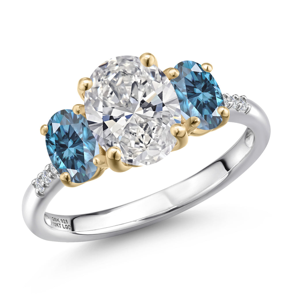 8_Ring in 925 Sterling Silver and 10K Yellow Gold