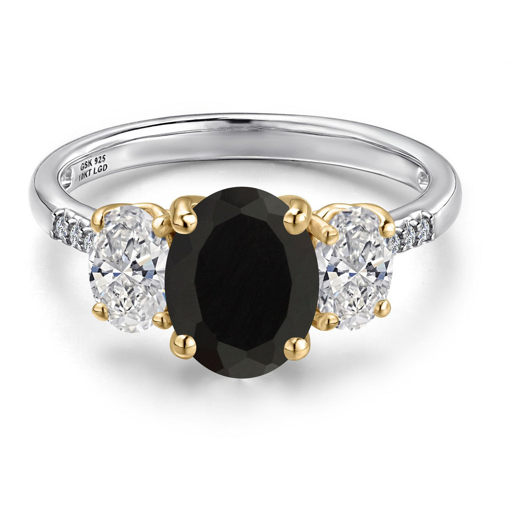 Ring in 925 Sterling Silver and 10K Yellow Gold