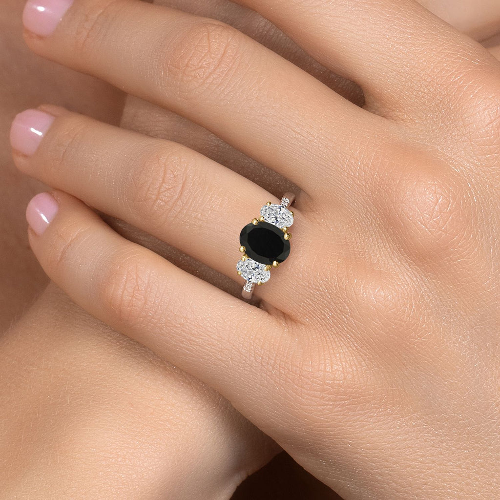Ring in 925 Sterling Silver and 10K Yellow Gold
