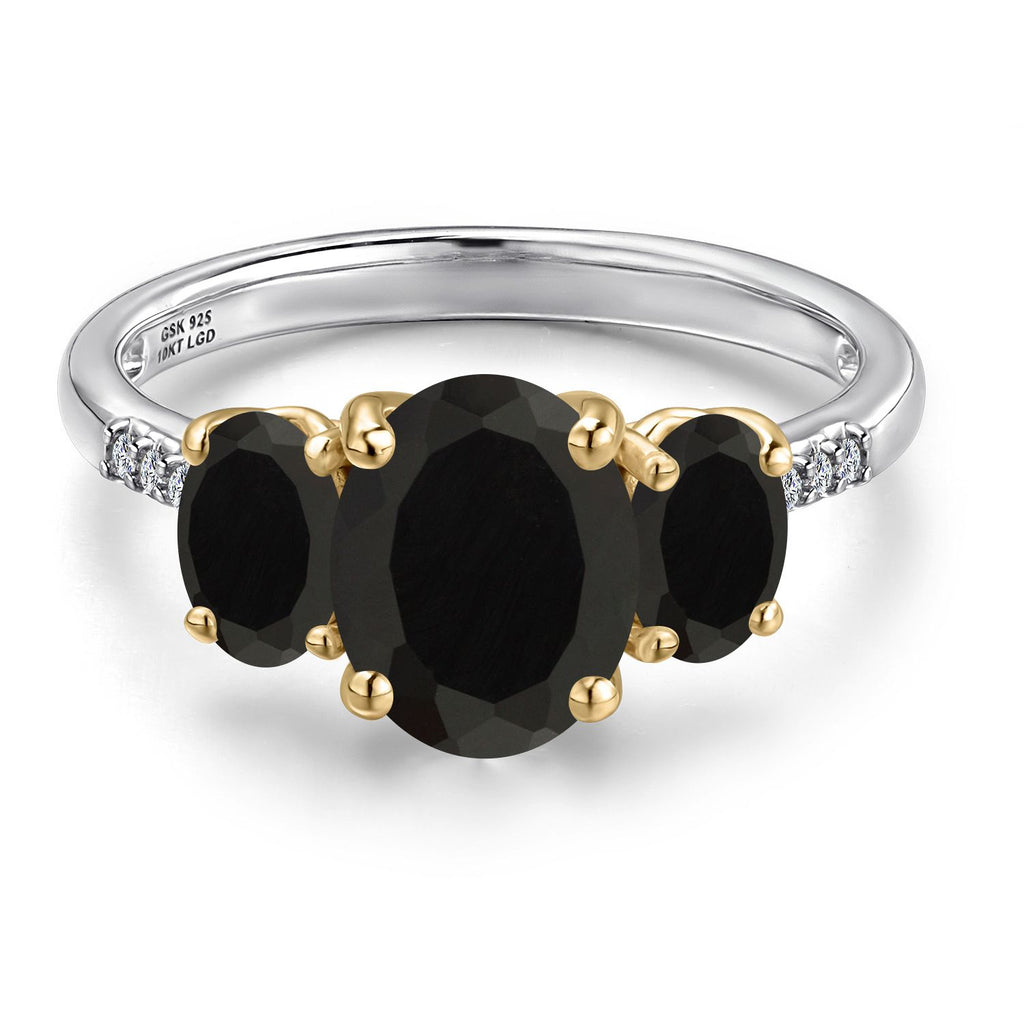 Ring in 925 Sterling Silver and 10K Yellow Gold