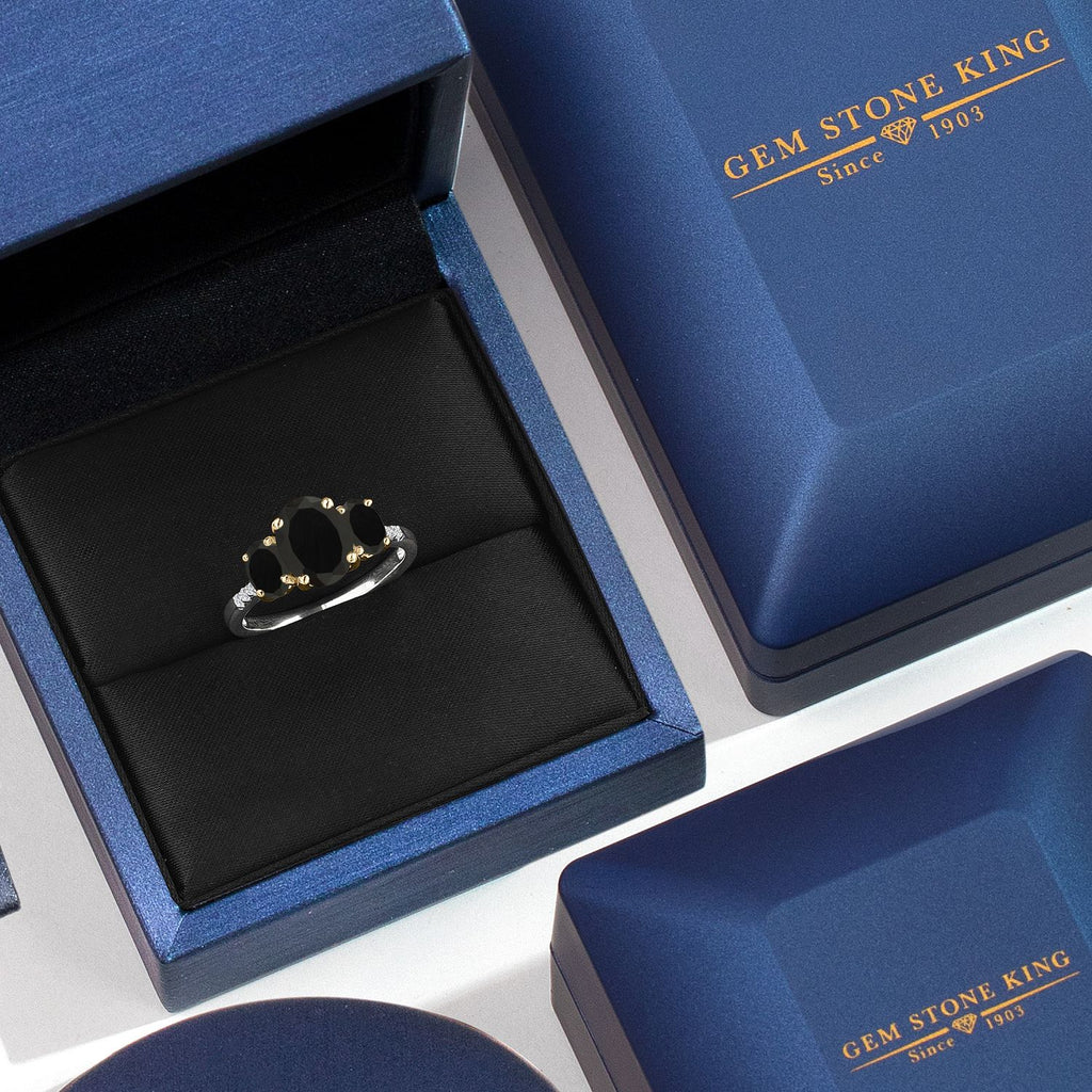 Ring in 925 Sterling Silver and 10K Yellow Gold