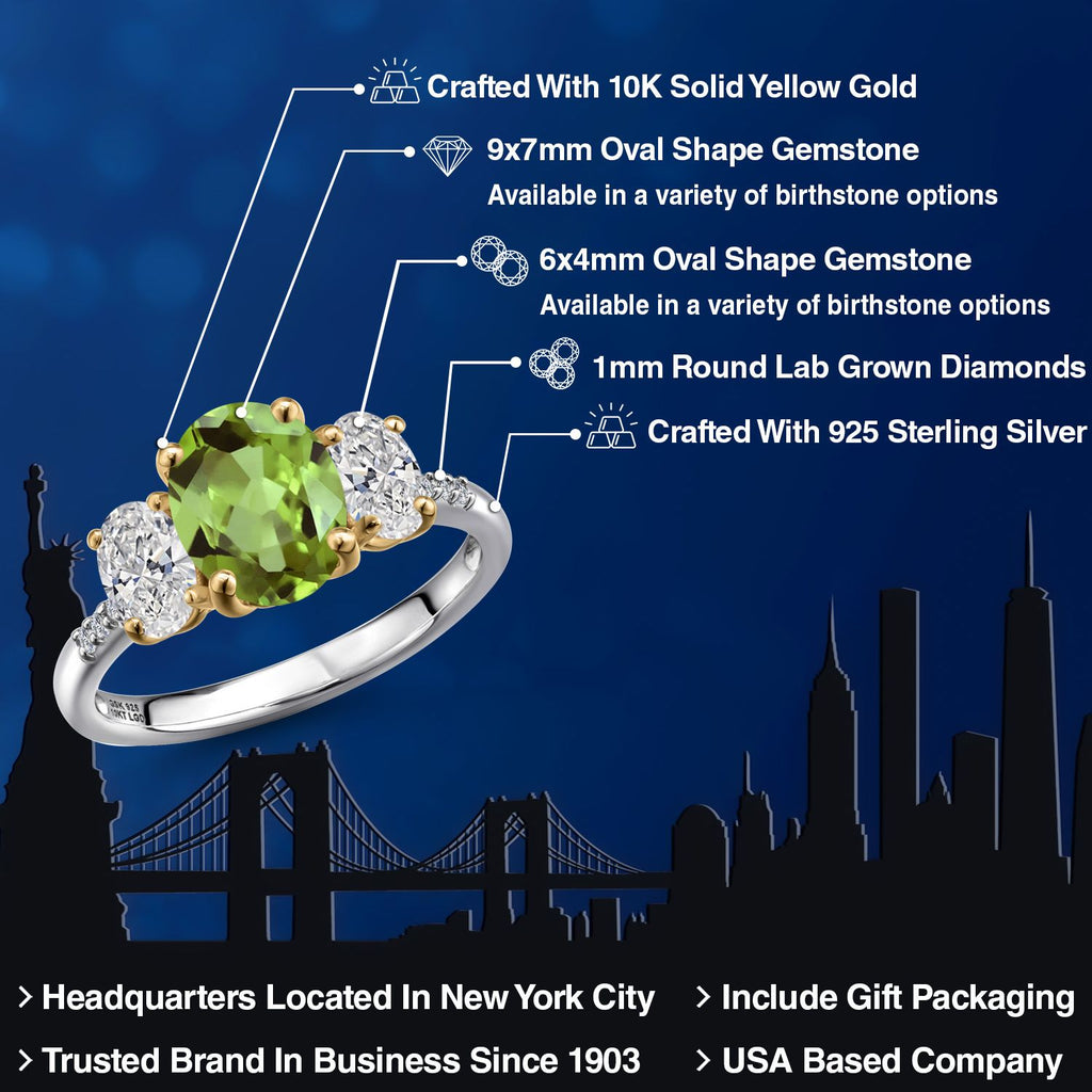 Ring in 925 Sterling Silver and 10K Yellow Gold