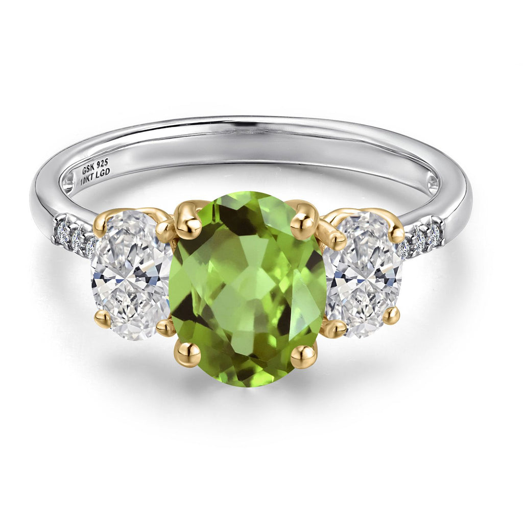 Ring in 925 Sterling Silver and 10K Yellow Gold