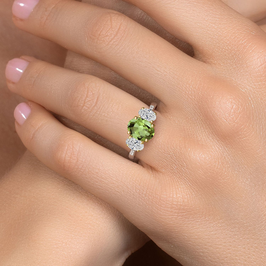 Ring in 925 Sterling Silver and 10K Yellow Gold
