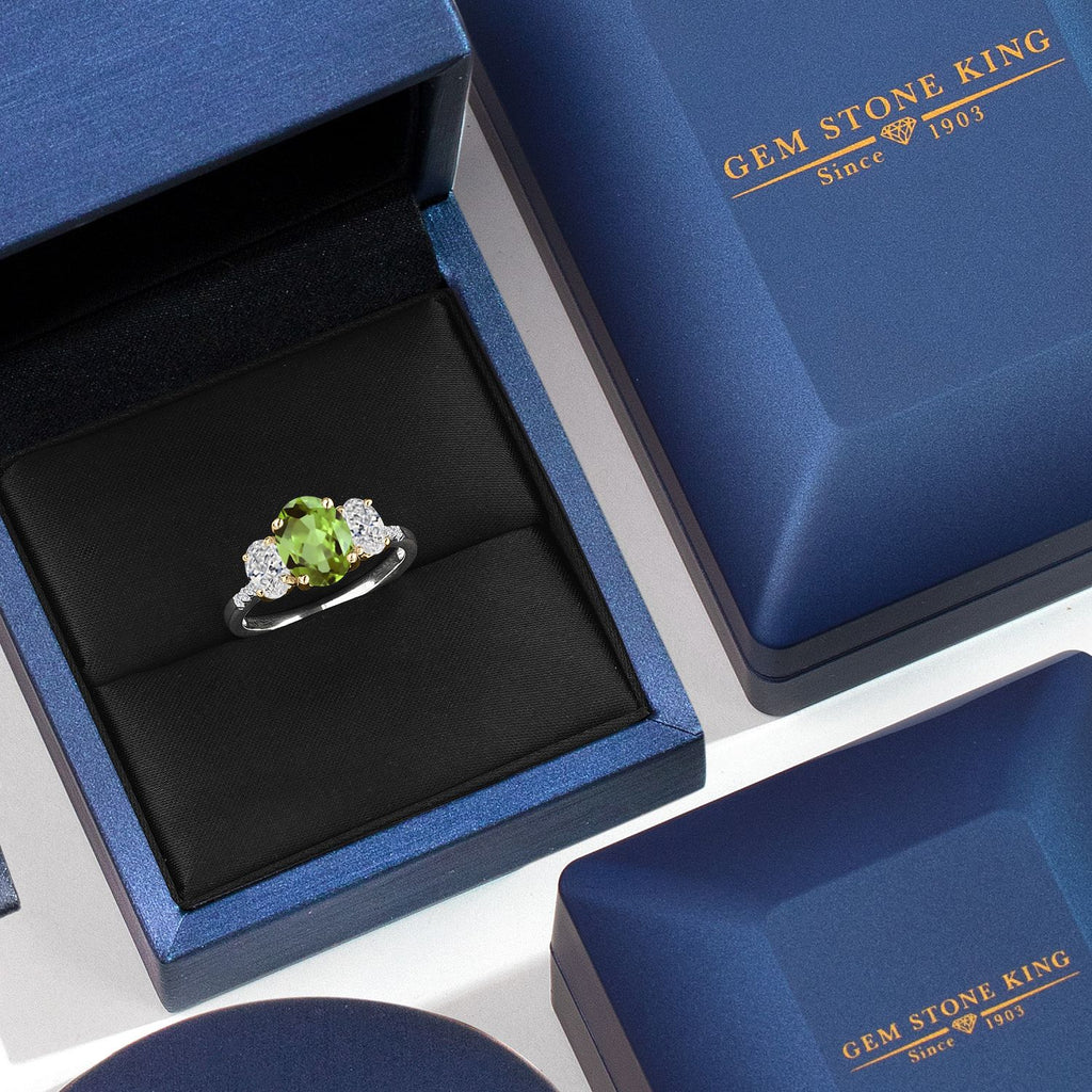 Ring in 925 Sterling Silver and 10K Yellow Gold