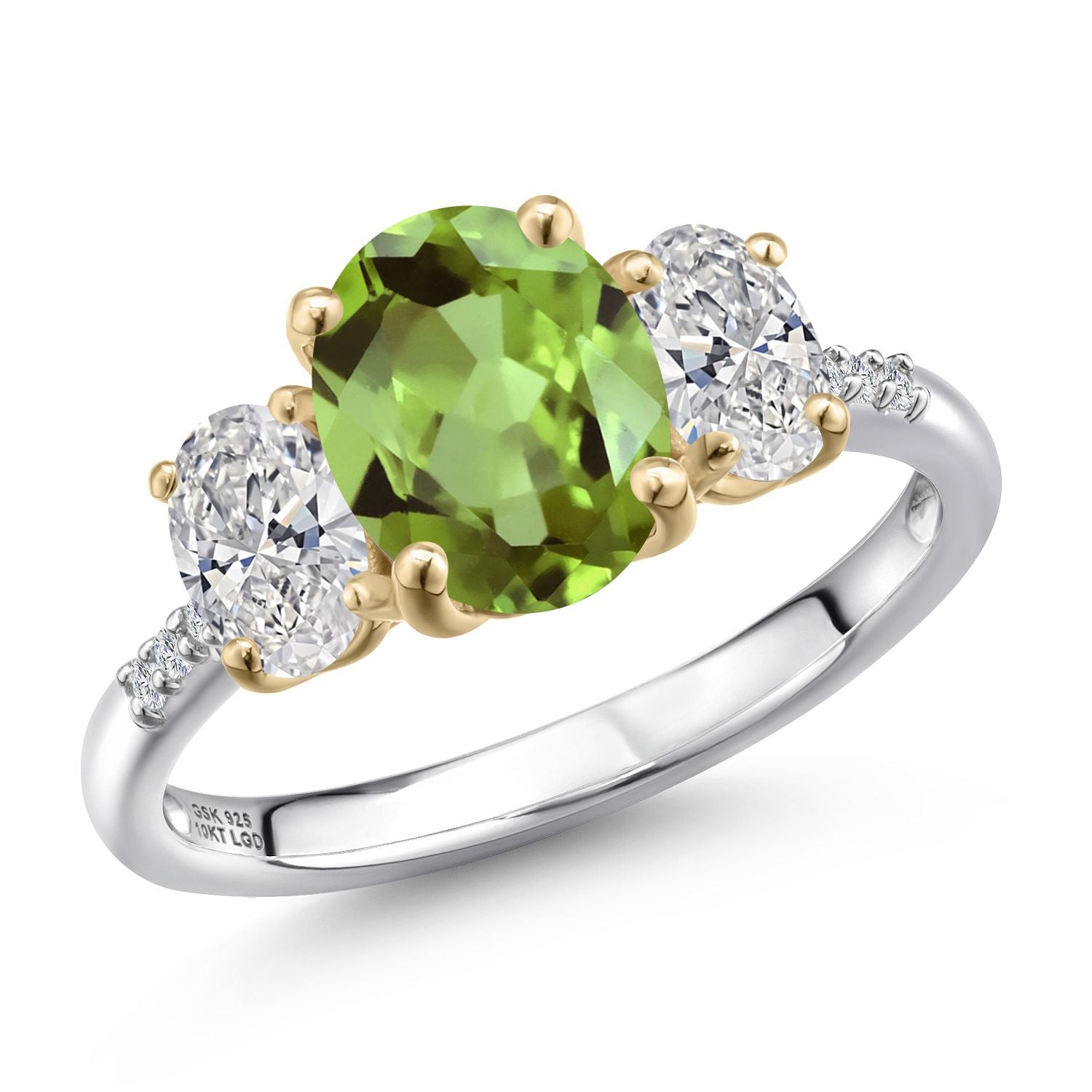 Ring in 925 Sterling Silver and 10K Yellow Gold