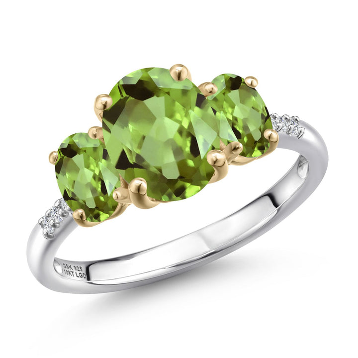 Ring in 925 Sterling Silver and 10K Yellow Gold