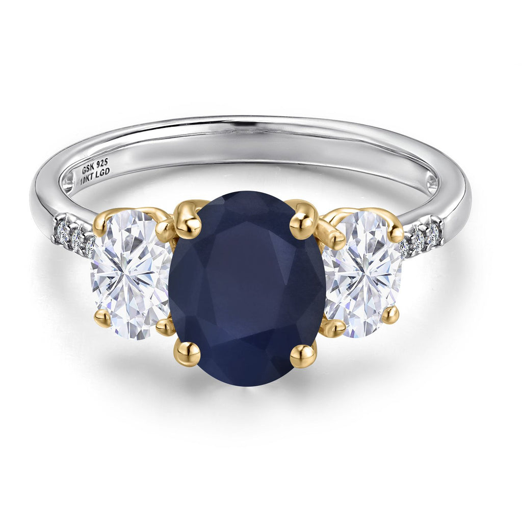 Ring in 925 Sterling Silver and 10K Yellow Gold